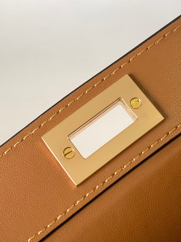 Peekaboo ISeeU Petite 20 Bag Tan Lambskin Ghw