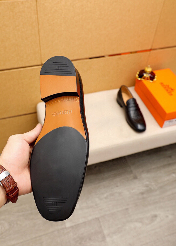 HM HANDPAINTED LOAFER BLACK CALFSKIN