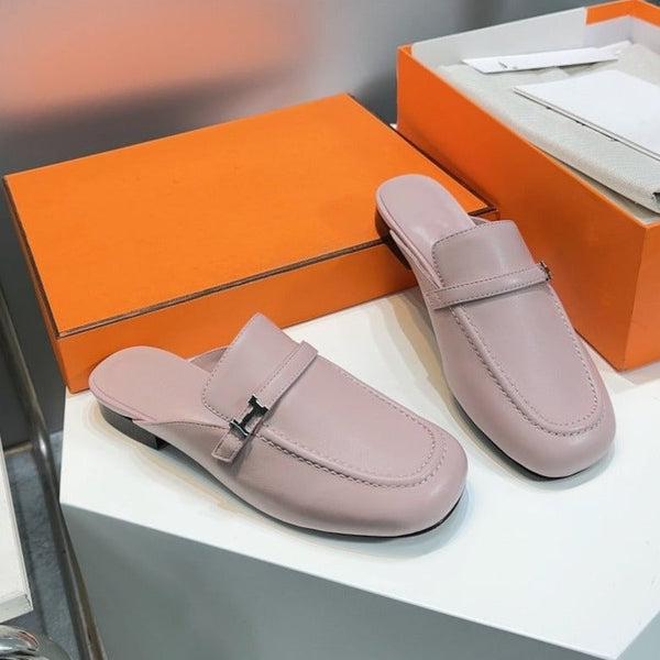 Lena Mule Pastel Pink Leather