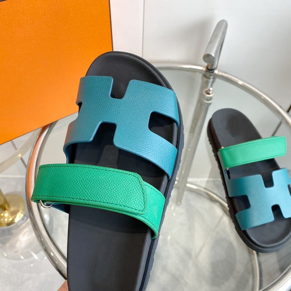 Chypre Sandal Tiffa with blue straps Leather