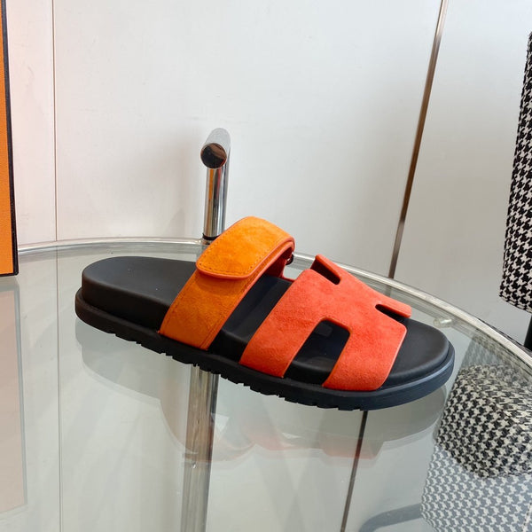 Chypre Sandal Suede Red Chapas / Orange