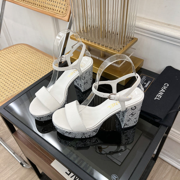 sandalo slingback 90 in pelle di agnello bianca