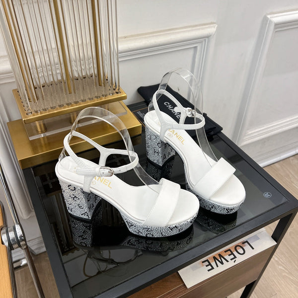 sandalo slingback 90 in pelle di agnello bianca