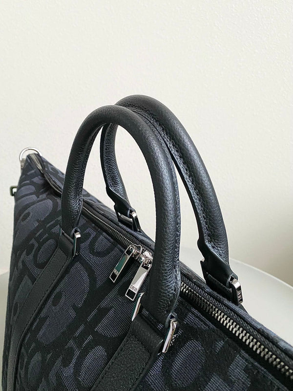 WEEKENDER 40 IN JACQUARD OBLIQUO MAXI NERO
