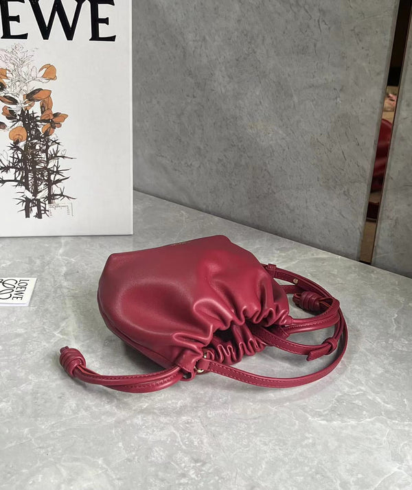 Flamenco Cluth Dark Burgundy Calfskin