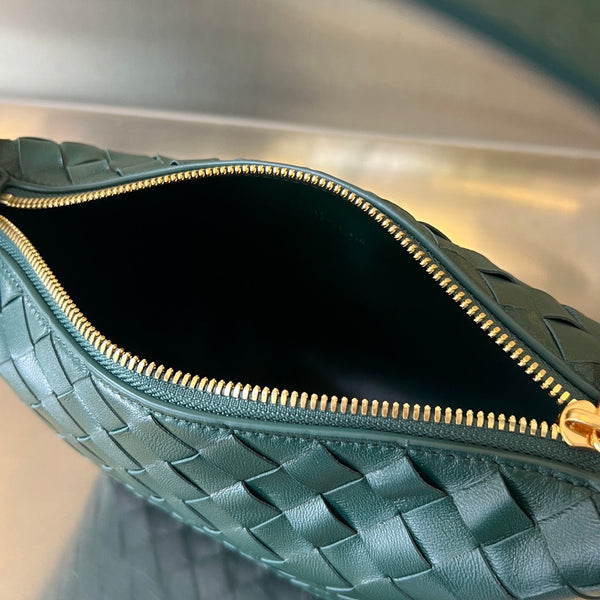 BORSA WALLACE 22 IN PELLE DI VITELLO VERDE SCURO