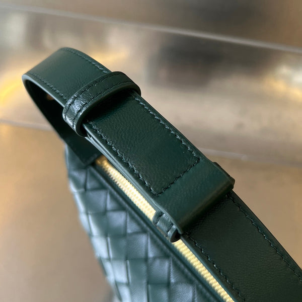 BORSA WALLACE 22 IN PELLE DI VITELLO VERDE SCURO