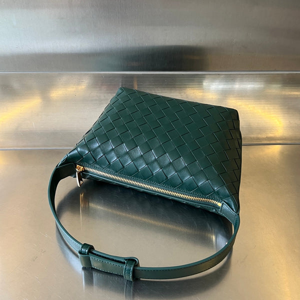 BORSA WALLACE 22 IN PELLE DI VITELLO VERDE SCURO