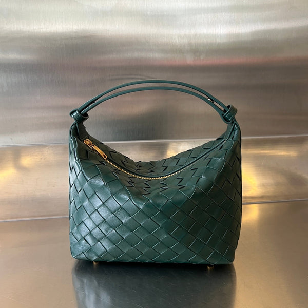 BORSA WALLACE 22 IN PELLE DI VITELLO VERDE SCURO