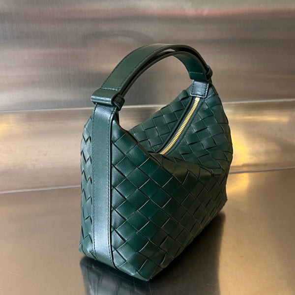 BORSA WALLACE 22 IN PELLE DI VITELLO VERDE SCURO