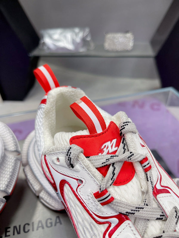 SNEAKER 3XL IN RETE BIANCA E POLIURETANO ROSSO MIX