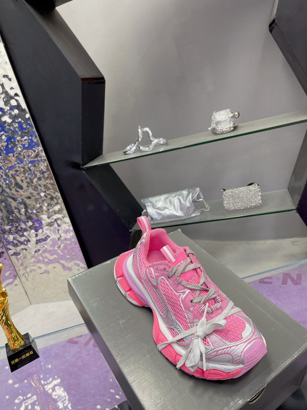 3XL SNEAKER IN PINK MIX SILVER MESH AND POLYURETHANE