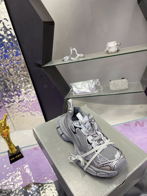 SNEAKER 3XL IN RETE E POLIURETANO TUTTO GRIGIO