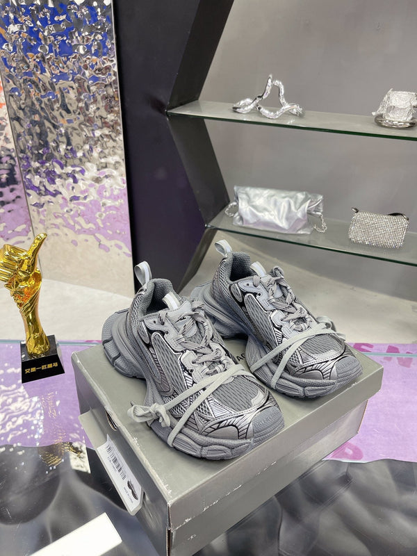 SNEAKER 3XL IN RETE E POLIURETANO TUTTO GRIGIO