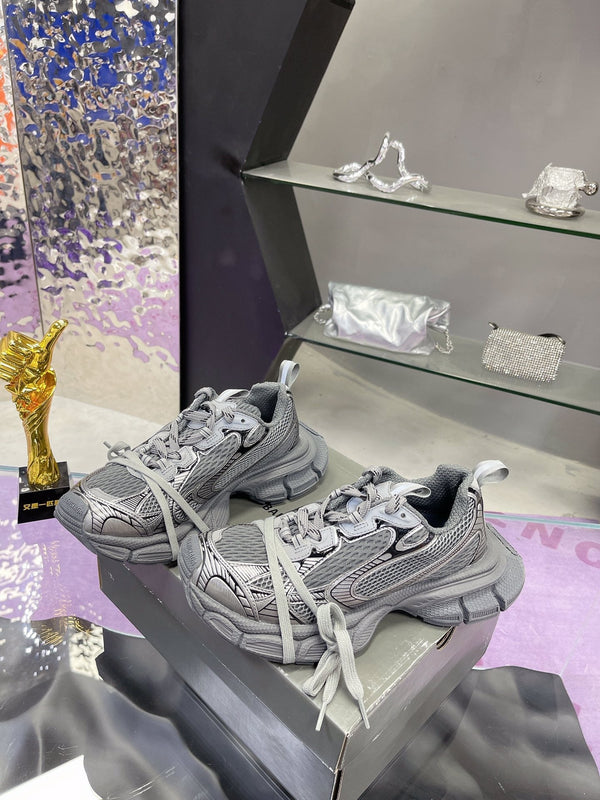 SNEAKER 3XL IN RETE E POLIURETANO TUTTO GRIGIO