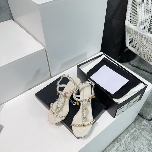 high heel sandal 85 white quilted calfskin mop