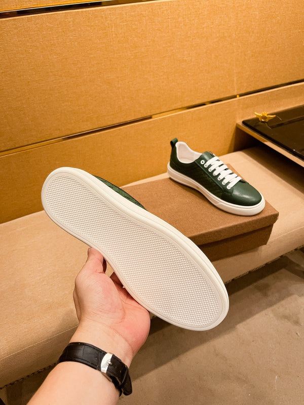 GG Men's Sneaker Green Cowhide 729093