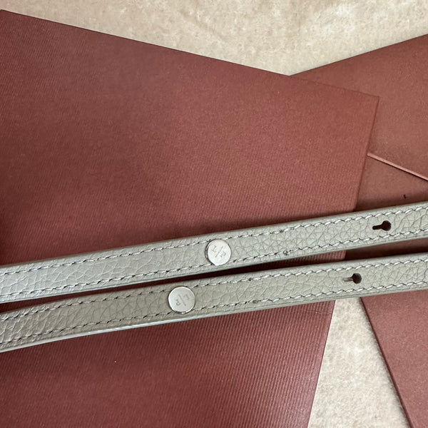 EXTRA POCKET BACKPACK L23.5 IN PEARL GRAY CALFSKIN WITH SILVER HARDWARE