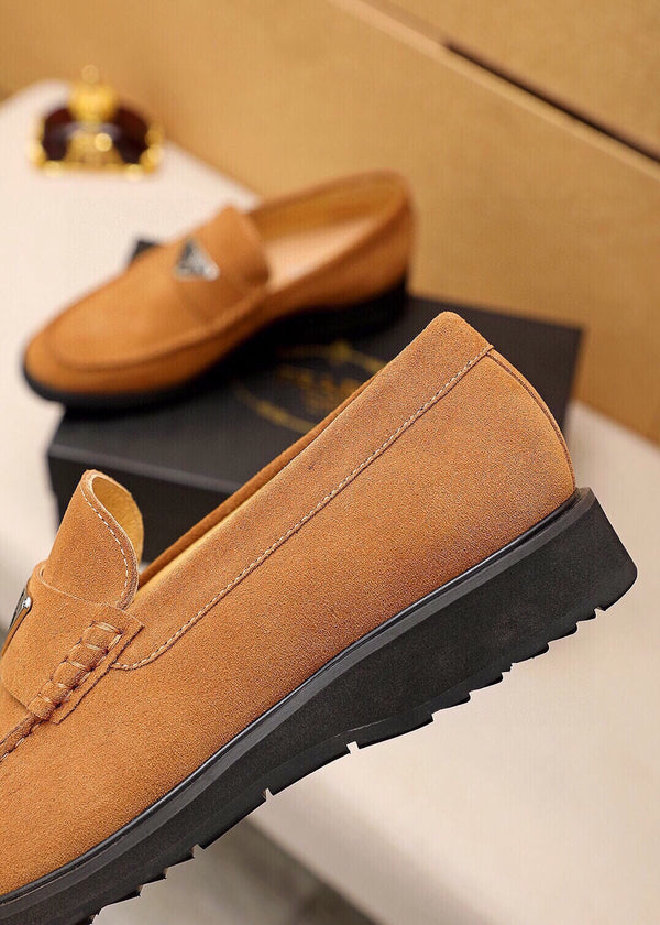 MOCASSINO PRA IN CAMOSCIO MARRONE RAME