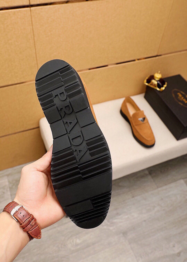 MOCASSINO PRA IN CAMOSCIO MARRONE RAME