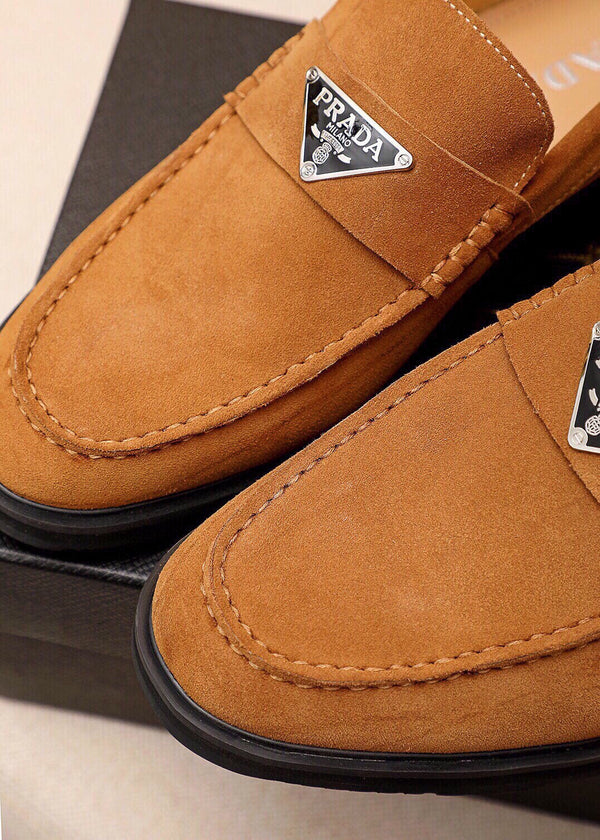 MOCASSINO PRA IN CAMOSCIO MARRONE RAME