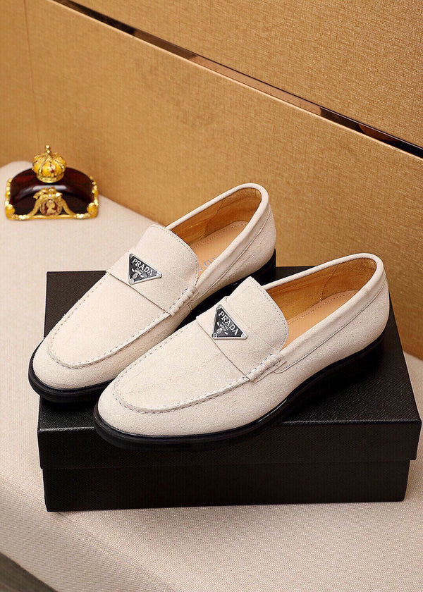 PRA LOAFER IN WHITE CREAM SUEDE
