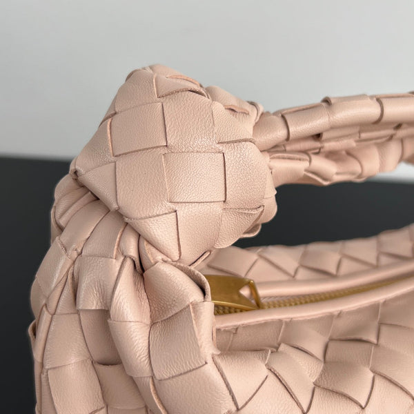 MINI JODIE 28CM IN PELLE DI AGNELLO ROSA CHIARO