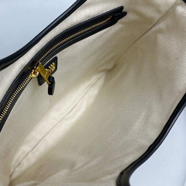 BORSA HOBO 40 IN PELLE DI VITELLO NERA PATCHWORK