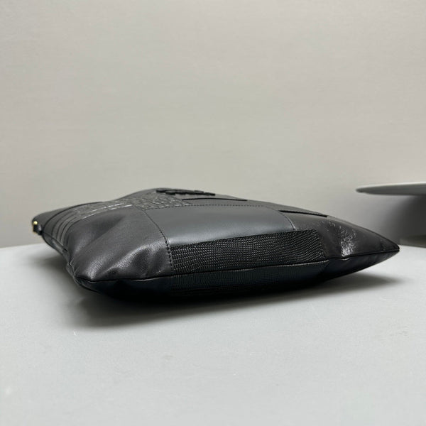 BORSA HOBO 40 IN PELLE DI VITELLO NERA PATCHWORK