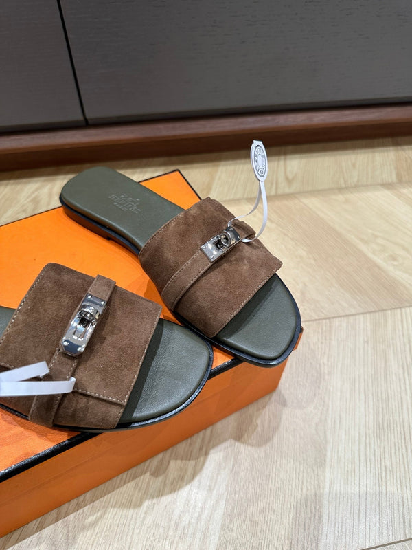GABRIEL SANDAL LIGHT BROWN SUEDE