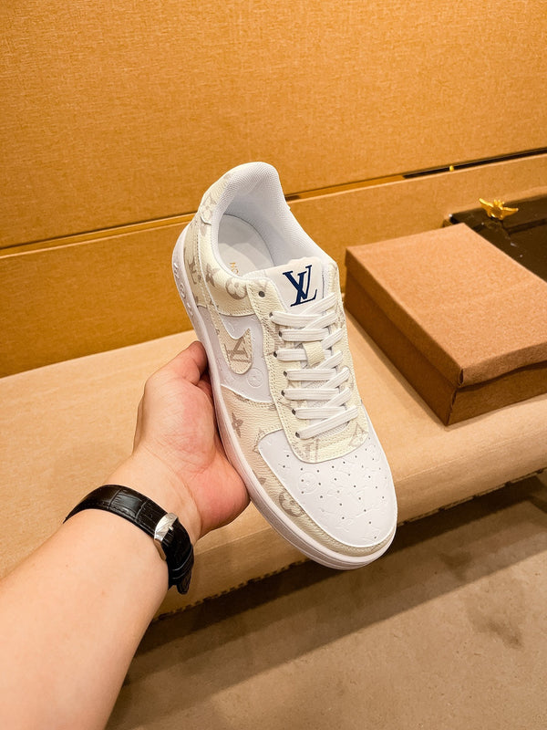 LV AIR FORCE 1 SNEAKER BEIGE CREAM MONOGRAM