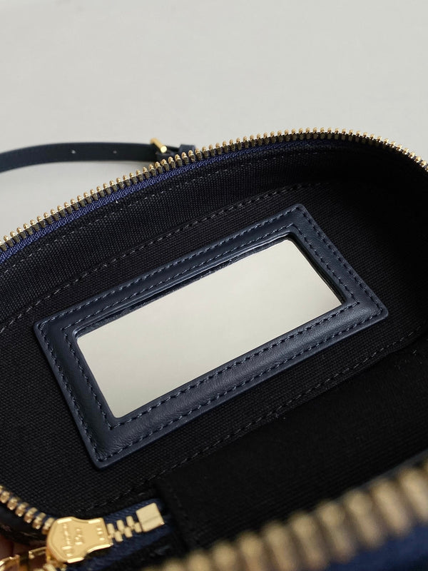 MONTAIGNE MINI VANITY CASE 16 BLUE OBLIQUE JACQUARD