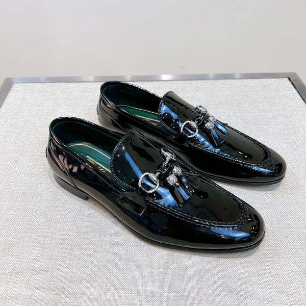 GG Men's Tassel Loafer Black Patent Leather 361345