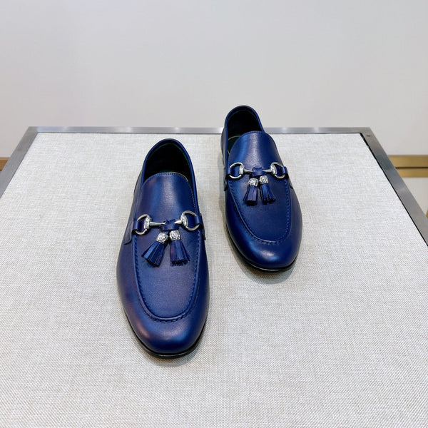 GG Men's Tassel Loafer Blue Calfskin 361349