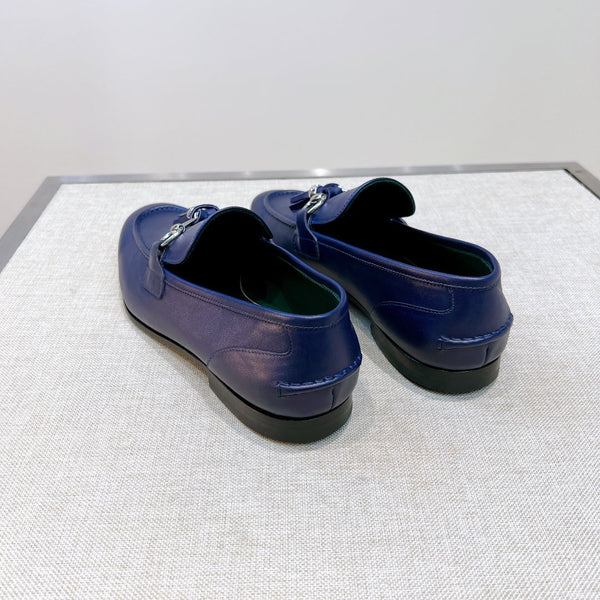 GG Men's Tassel Loafer Blue Calfskin 361349