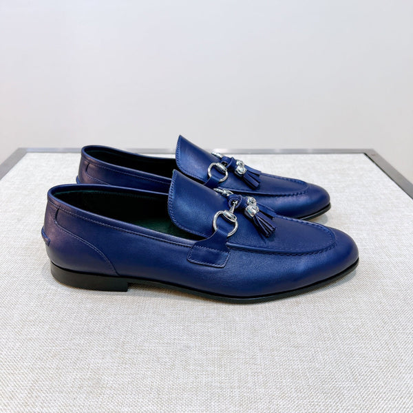 GG Men's Tassel Loafer Blue Calfskin 361349