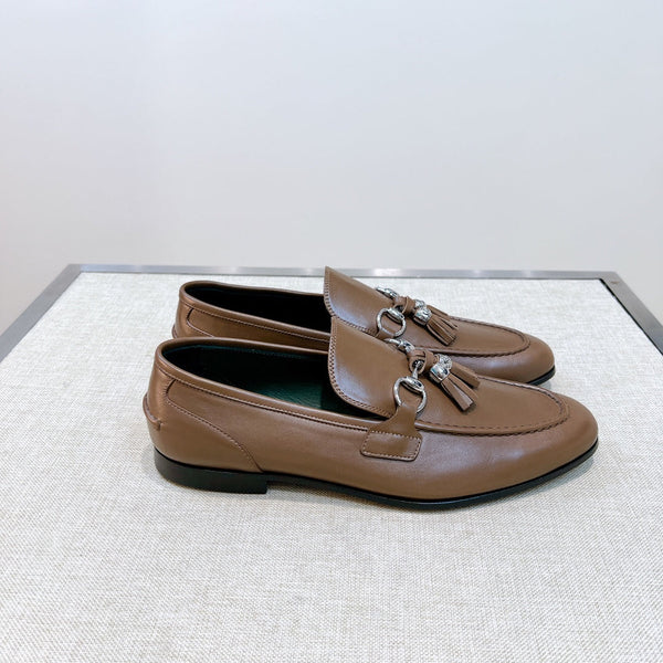 GG Men's Tassel Loafer Brown Calfskin 361356