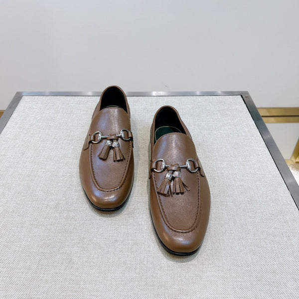 GG Men's Tassel Loafer Brown Calfskin 361356