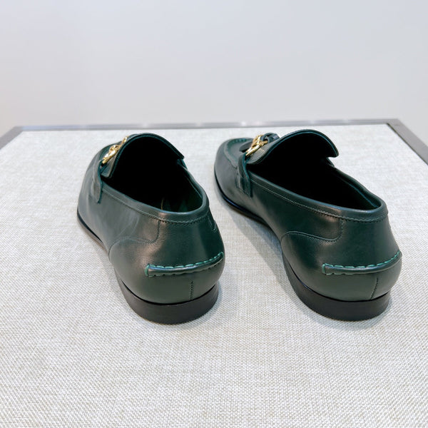GG Men's Tassel Loafer Green Calfskin 361358