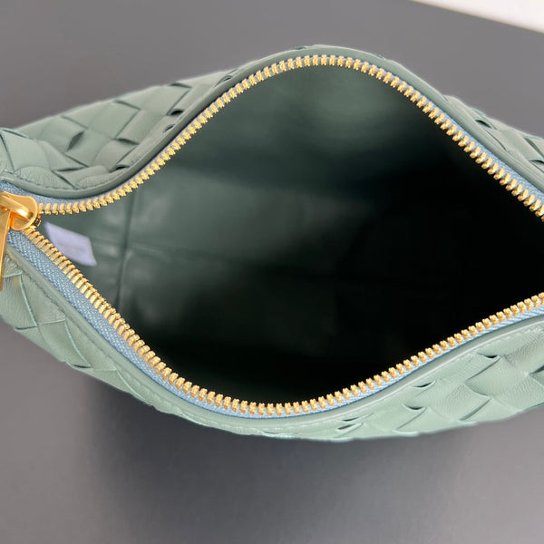 BORSA WALLACE 22 IN PELLE DI VITELLO BLU VERDE