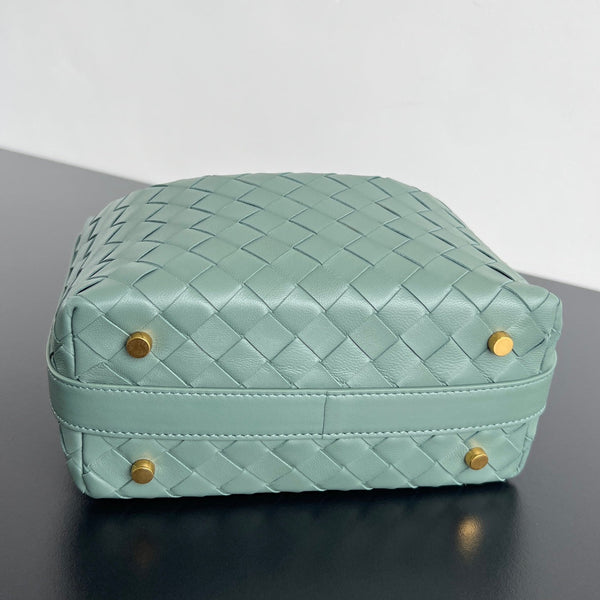 BORSA WALLACE 22 IN PELLE DI VITELLO BLU VERDE