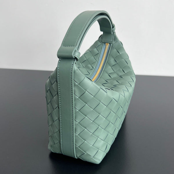 BORSA WALLACE 22 IN PELLE DI VITELLO BLU VERDE