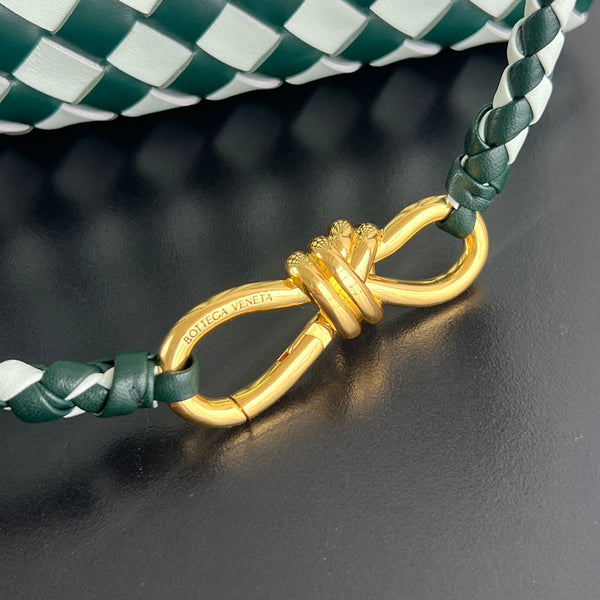 bv small andiamo 25 bianco verde scuro pelle di agnello