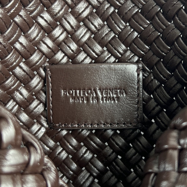 BORSA MINI COBBLE 20 IN PELLE DI AGNELLO MARRONE SCURO