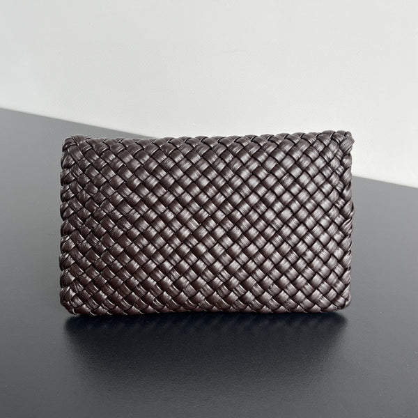 BORSA MINI COBBLE 20 IN PELLE DI AGNELLO MARRONE SCURO