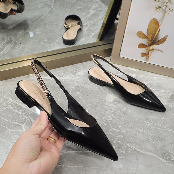 GG Signoria Slingback Flat Black