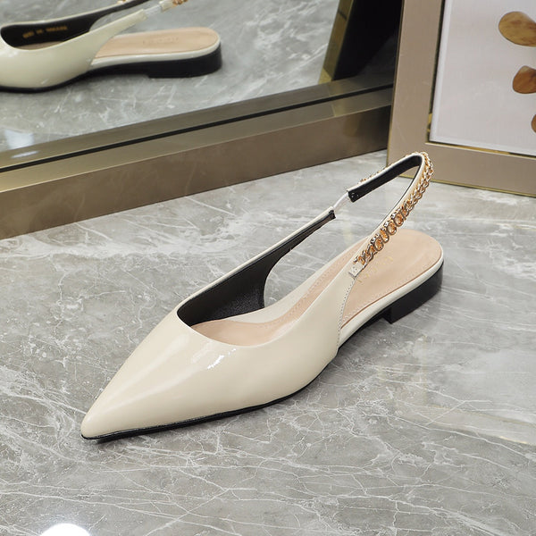 GG Signoria Slingback Flat White