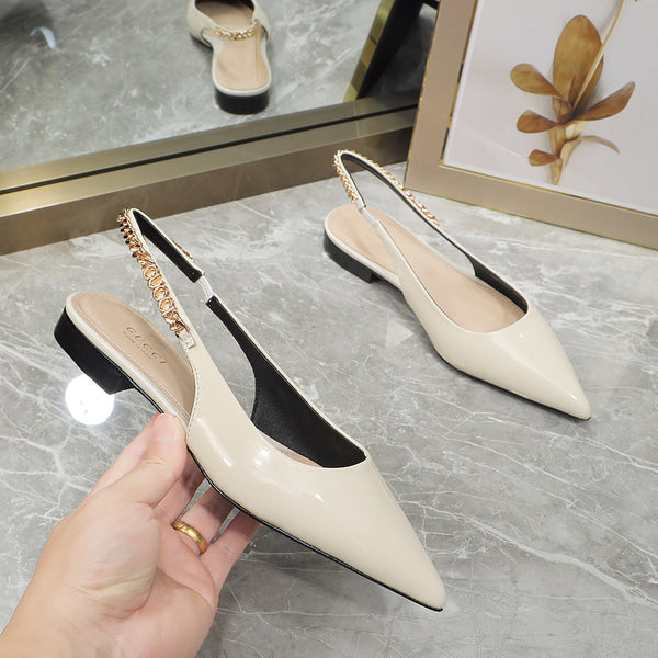 GG Signoria Slingback Flat White