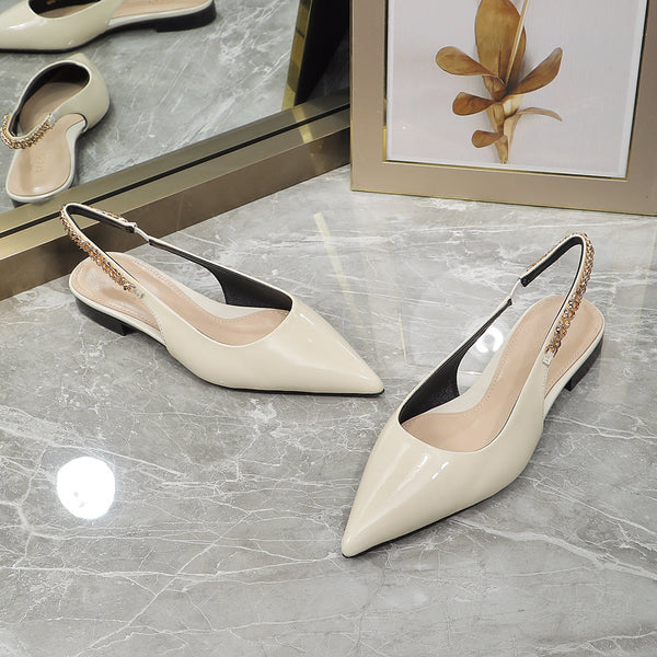 GG Signoria Slingback Flat White