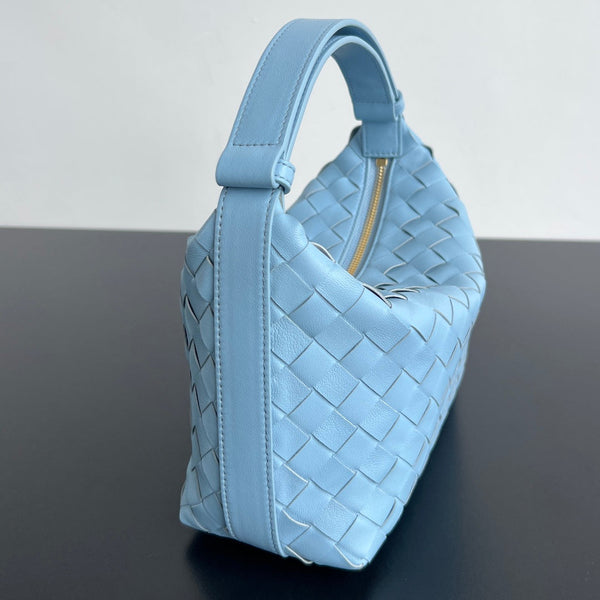 BORSA WALLACE 22 IN PELLE DI VITELLO BLU TIFFANY